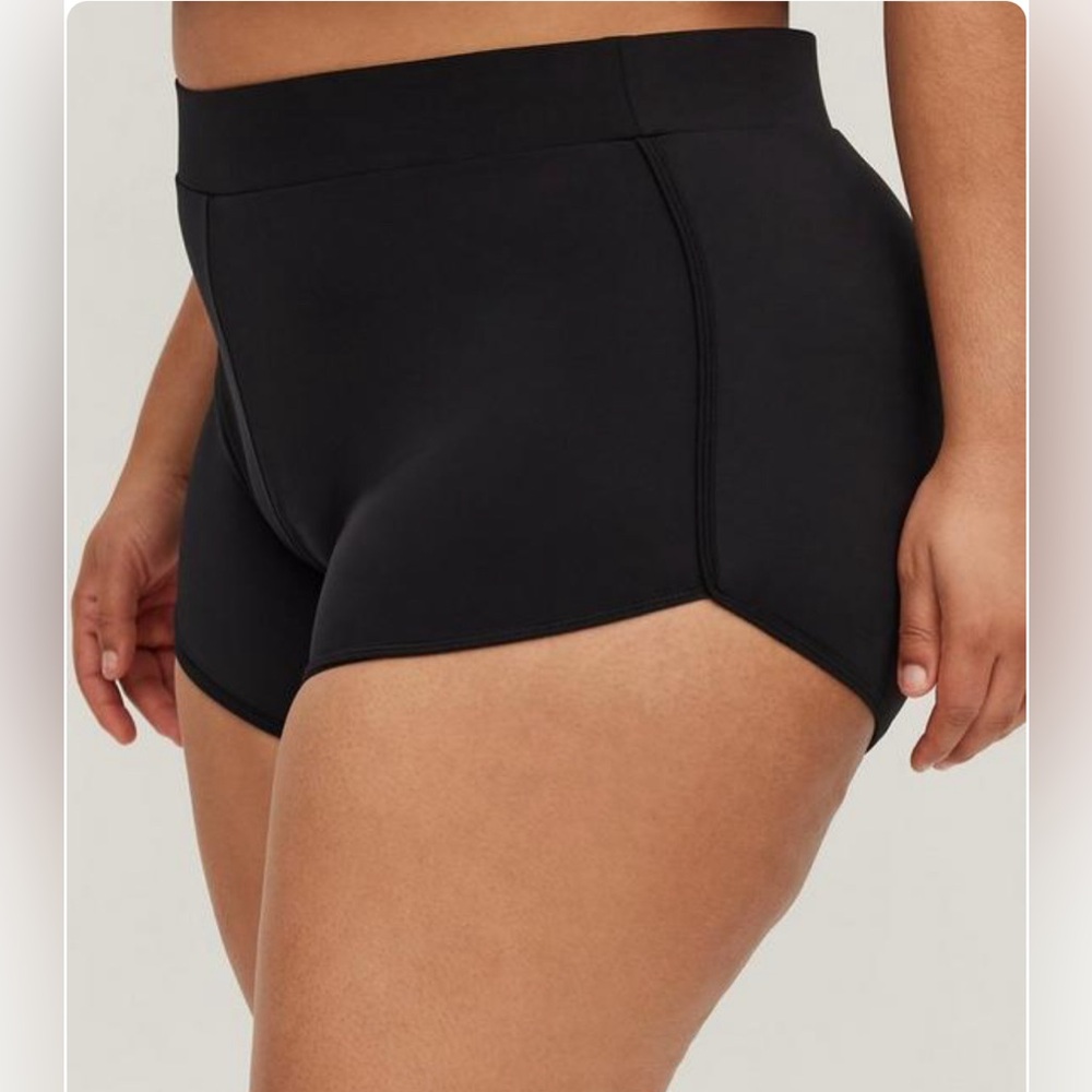 Torrid Women's Black Athletic Size 2x 18-20 High Rise Swim Bottoms Plus Size